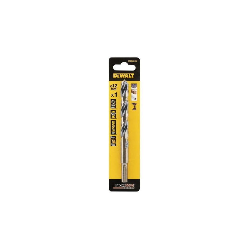 DeWALT Power Tools BLACK&GOLD HSS Drill Bit 12.0mm