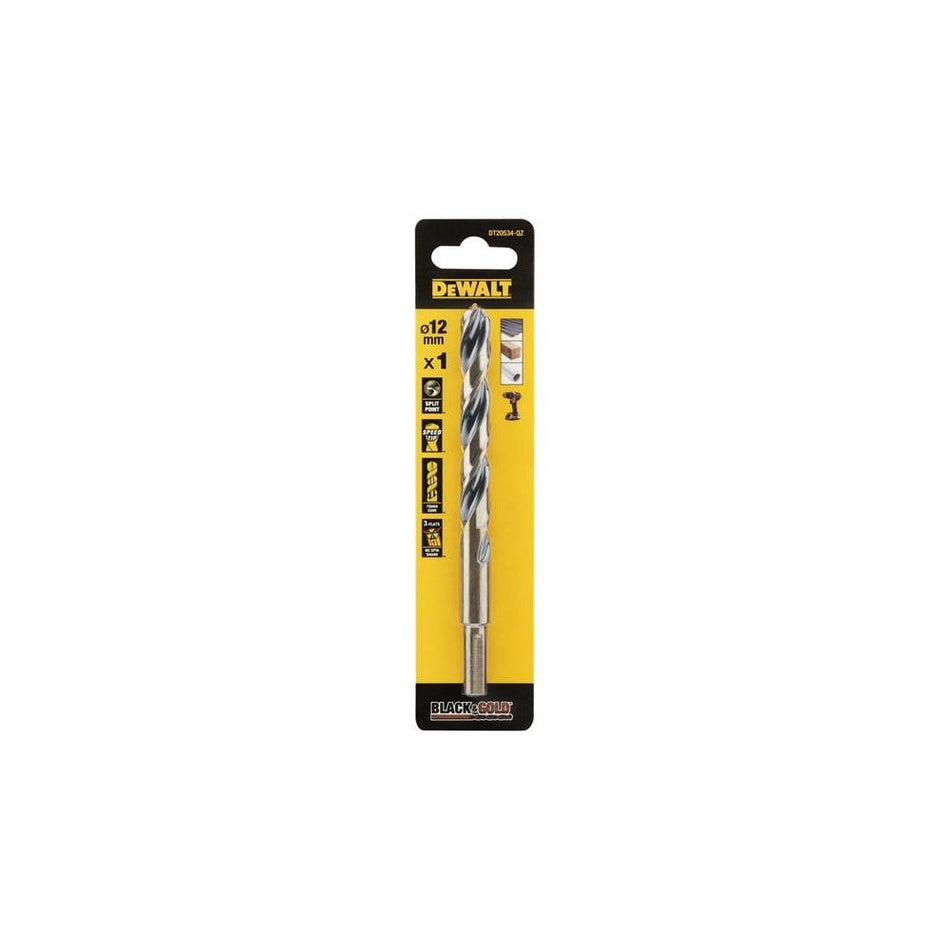 DeWALT Power Tools BLACK&GOLD HSS Drill Bit 12.0mm
