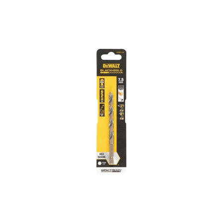 DeWALT Power Tools BLACK&GOLD Hex HSS-G Drill Bit 7.5mm