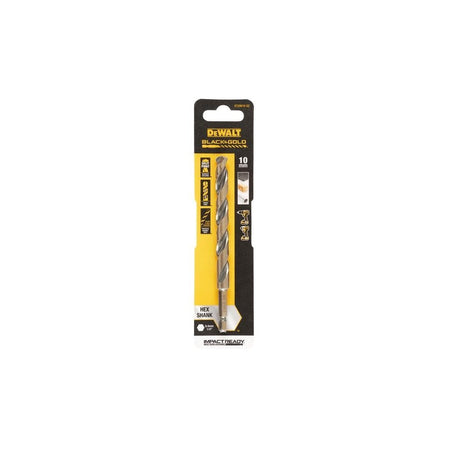 DeWALT Power Tools BLACK&GOLD Hex HSS-G Drill Bit 10.0mm