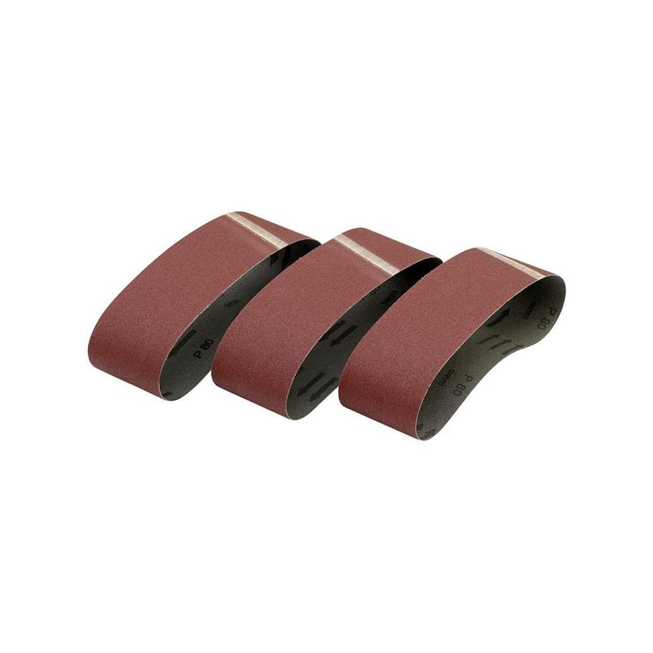 DeWALT Power Tools Sanding Belt 533 x 75mm 80G Pack of 3