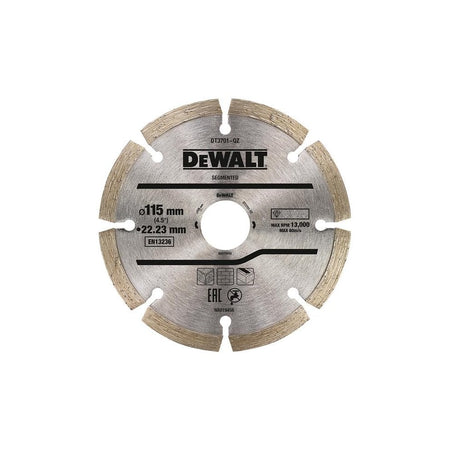 DeWALT Power Tools DT3701 Segmented Diamond Cutting Disc 115 x 22.23mm