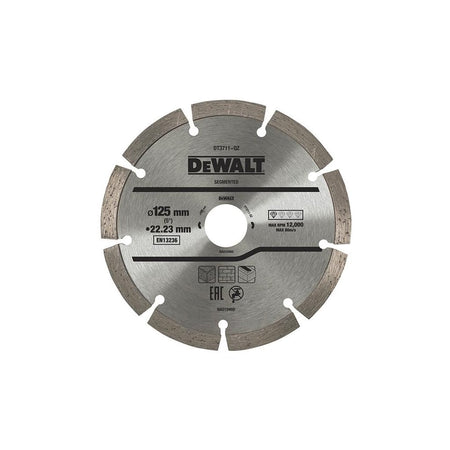 DeWALT Power Tools DT3711 Segmented Diamond Cutting Disc 125 x 22.23mm