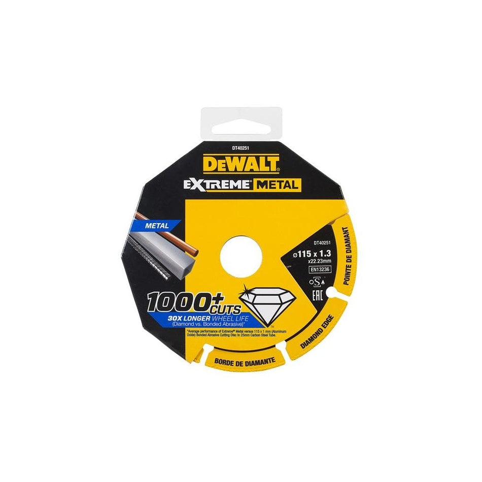 DeWALT Power Tools DT40251 Extreme Diamond Metal Cutting Disc 115 x 22.23 x 1.3mm
