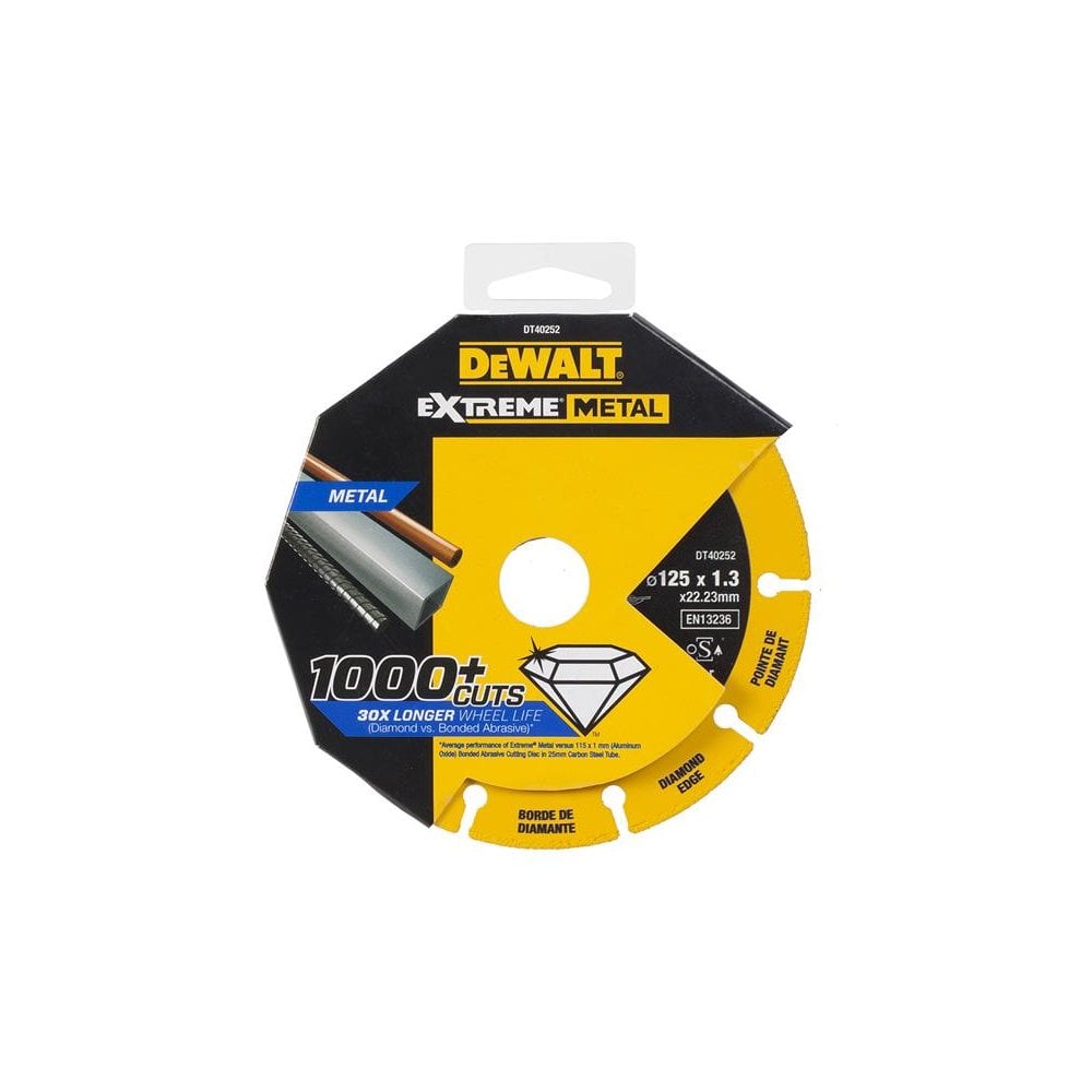 DeWALT Power Tools DT40252 Extreme Diamond Metal Cutting Disc 125 x 22.23 x 1.3mm