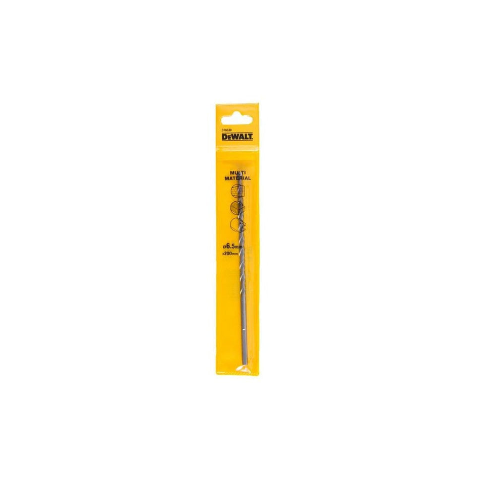 DeWALT Power Tools Multi-Material Drill Bit 6.5mm OL:200mm WL:170mm