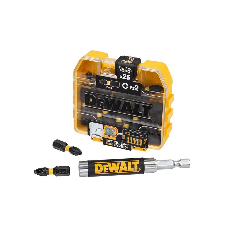 DeWALT Power Tools Display of 21 Extreme PZ2 x 25mm Tic Tac Box with 21 Magnetic Holders