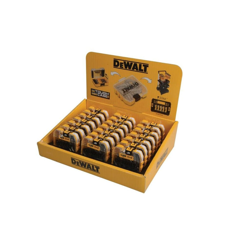 DeWALT Power Tools PZ2 25mm Standard Tic Tac Display 21 x Packs of 25