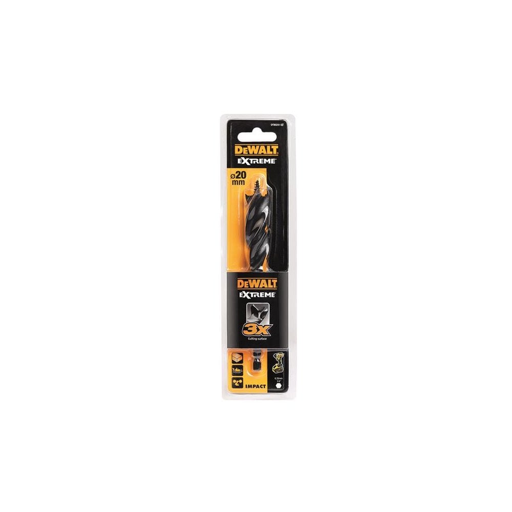 DeWALT Power Tools Extreme Tri-Flute Spade Bit 20 x 152mm