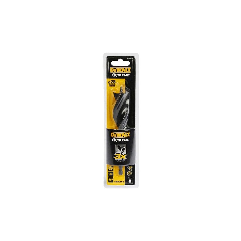 DeWALT Power Tools Extreme Tri-Flute Spade Bit 28 x 152mm
