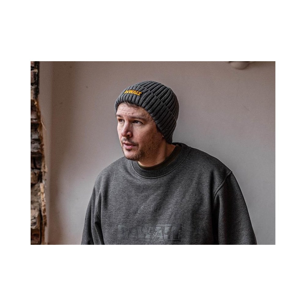 DeWALT Power Tools Indianapolis Grey Knitted Beanie Hat