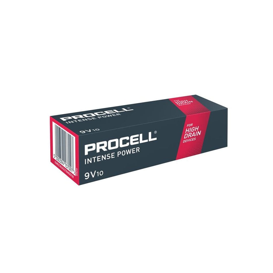 Duracell 9V PROCELL® Intense Alkaline Batteries (Pack 10)