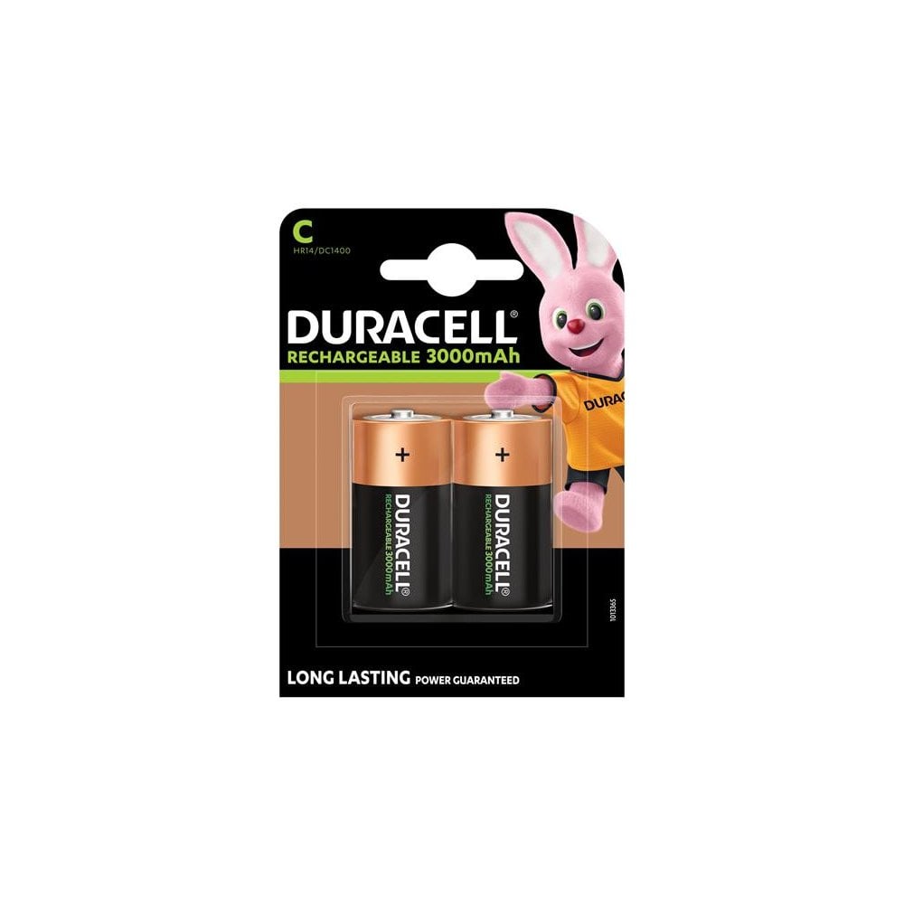 Duracell C Cell 3000Mah Rechargeable Batteries (Pack 2)