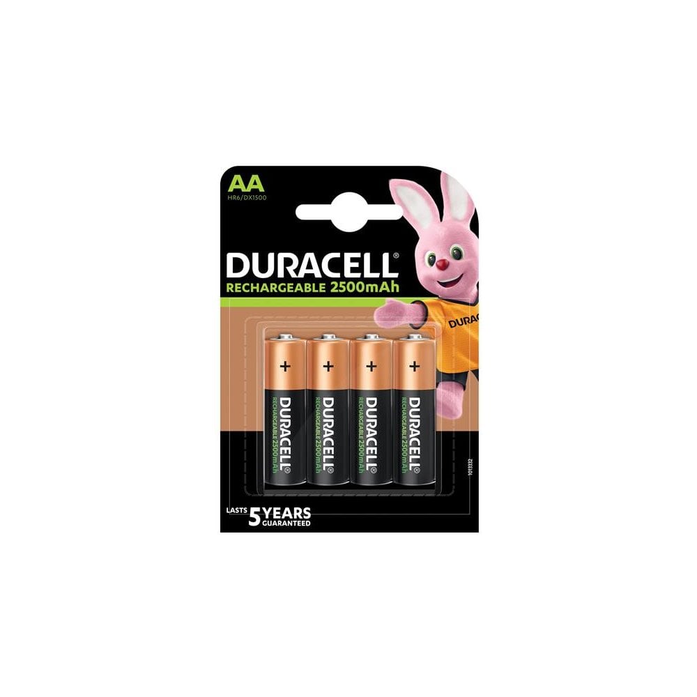 Duracell AA Cell 2500Mah Rechargeable Batteries (Pack 4)