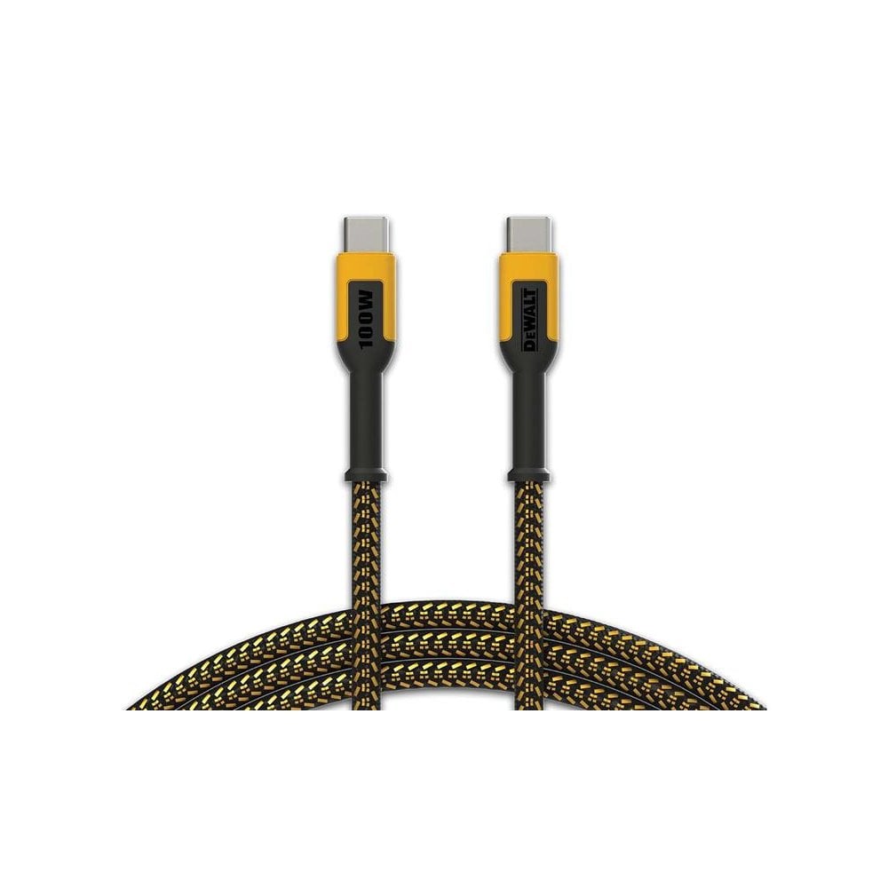 DEWALT Telecoms USB C to USB C 100W Reinforced Charging Cable 1.2m (4ft)