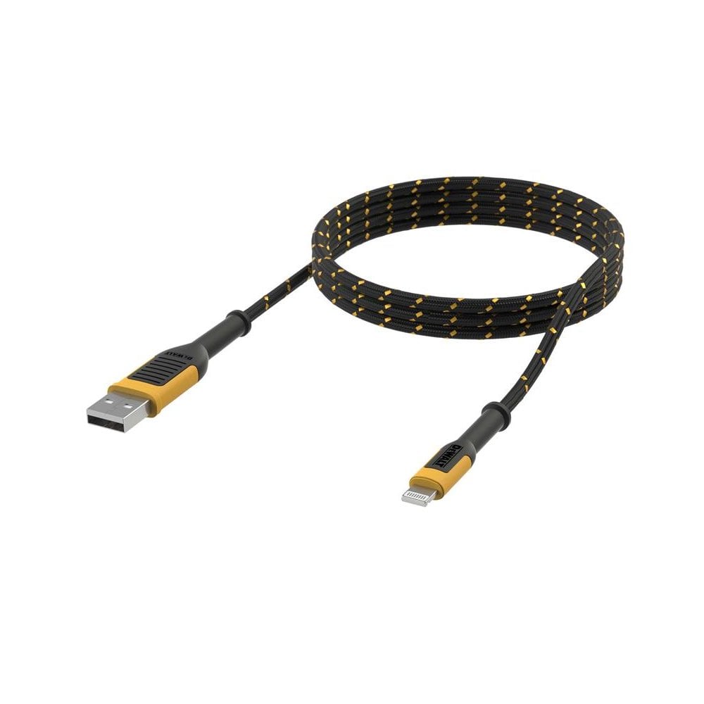 DEWALT Telecoms USB A to Lightning® Reinforced Charging Cable 1.8m (6ft)