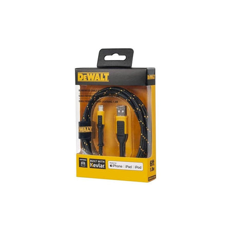 DEWALT Telecoms USB A to Lightning® Reinforced Charging Cable 1.8m (6ft)