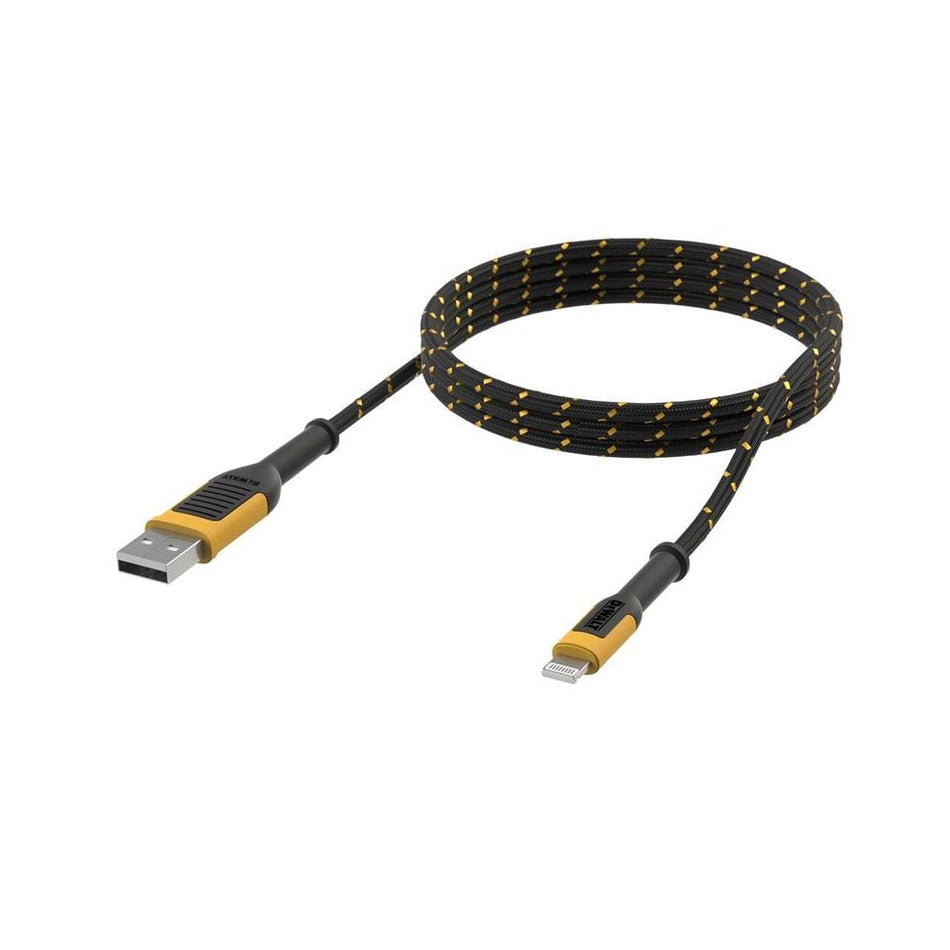 DEWALT Telecoms USB A to Lightning® Reinforced Charging Cable 3m (10ft)