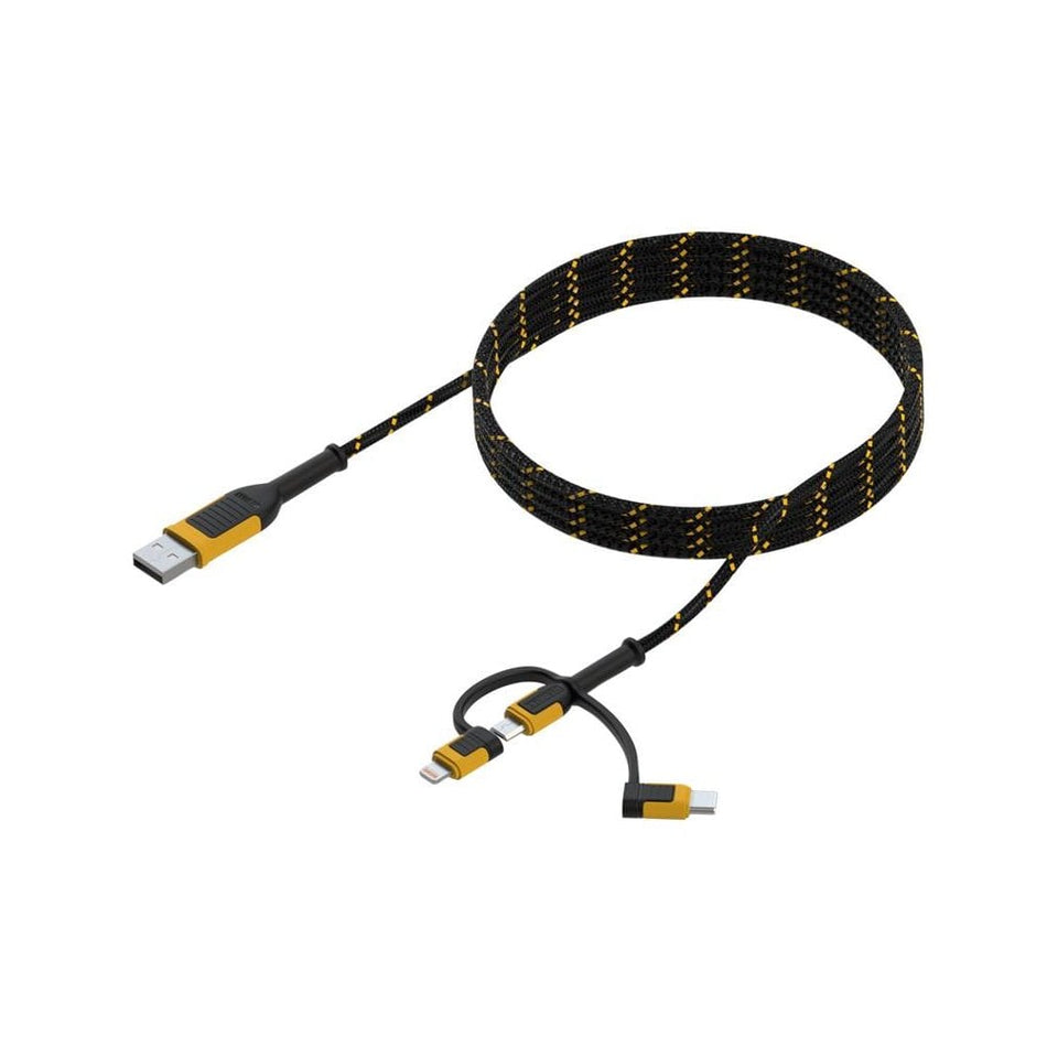 DEWALT Telecoms Reinforced Braided 3-in-1 Combo Cable 1.8m (6ft)