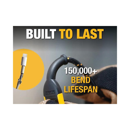 DEWALT Telecoms USB C to Lightning® Reinforced Charging Cable 1.2m (4ft)