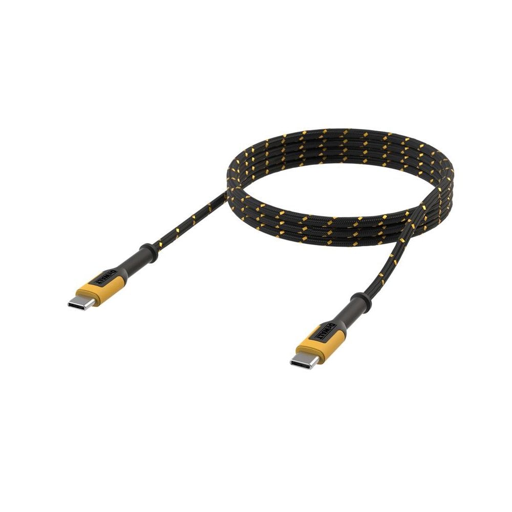 DEWALT Telecoms USB C to USB C Reinforced Charging Cable 1.2m (4ft)