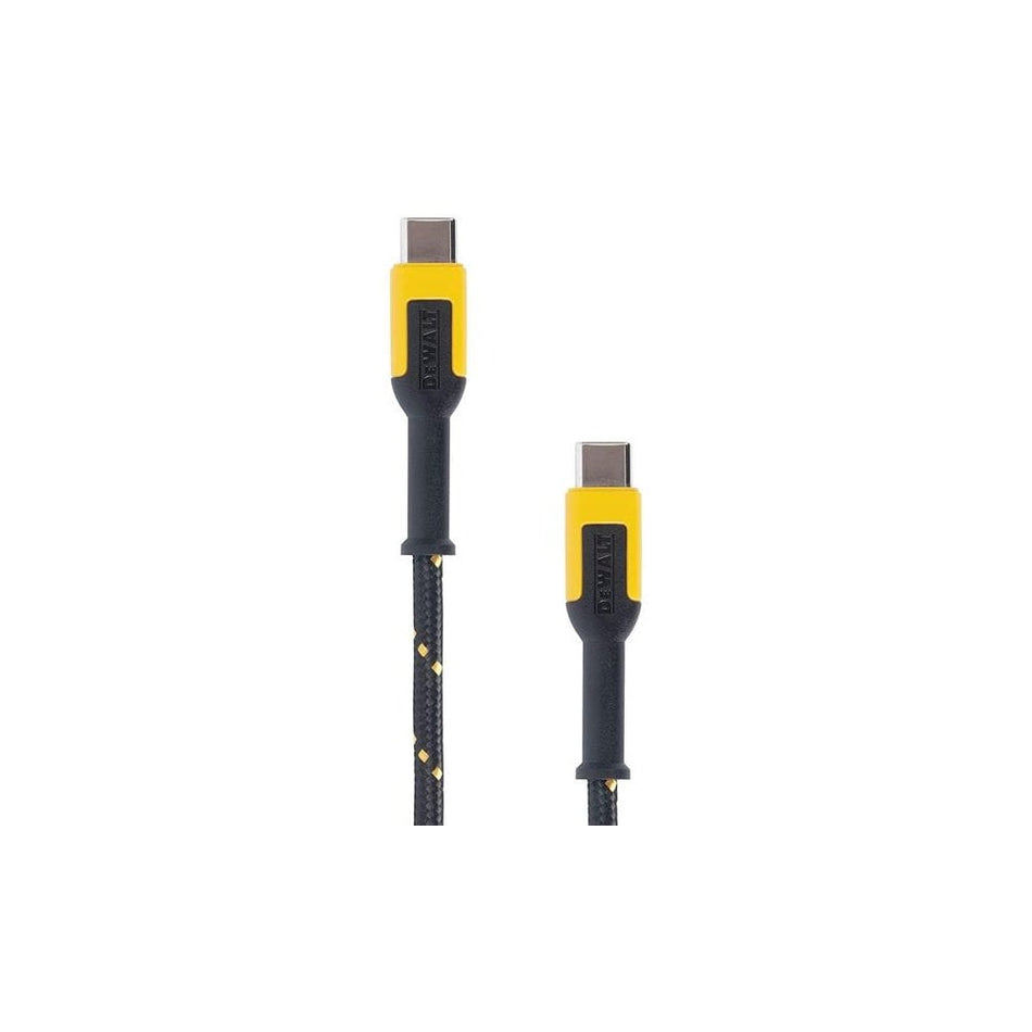 DEWALT Telecoms USB C to USB C Reinforced Charging Cable 1.2m (4ft)