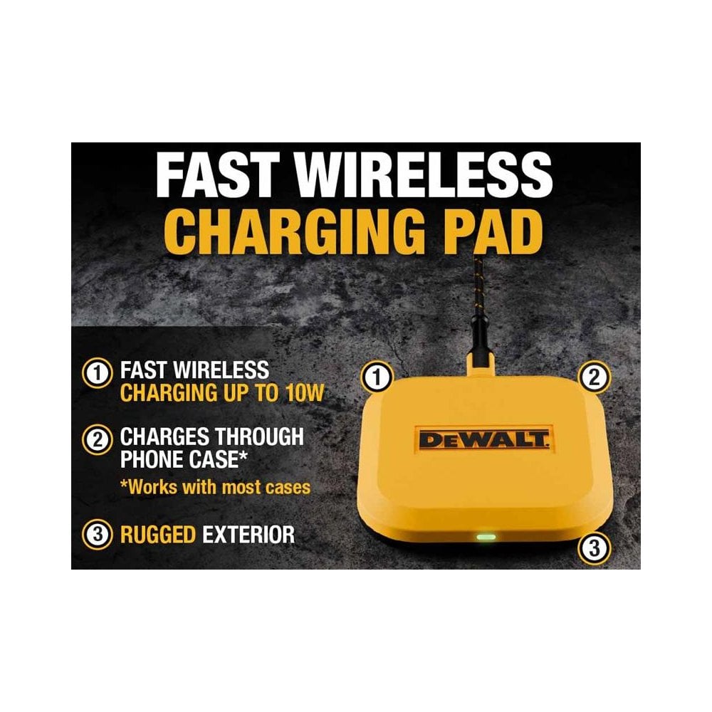 DEWALT Telecoms Fast Wireless Charging Pad