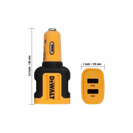 DEWALT Telecoms 2-Port Mobile USB Charger 24W