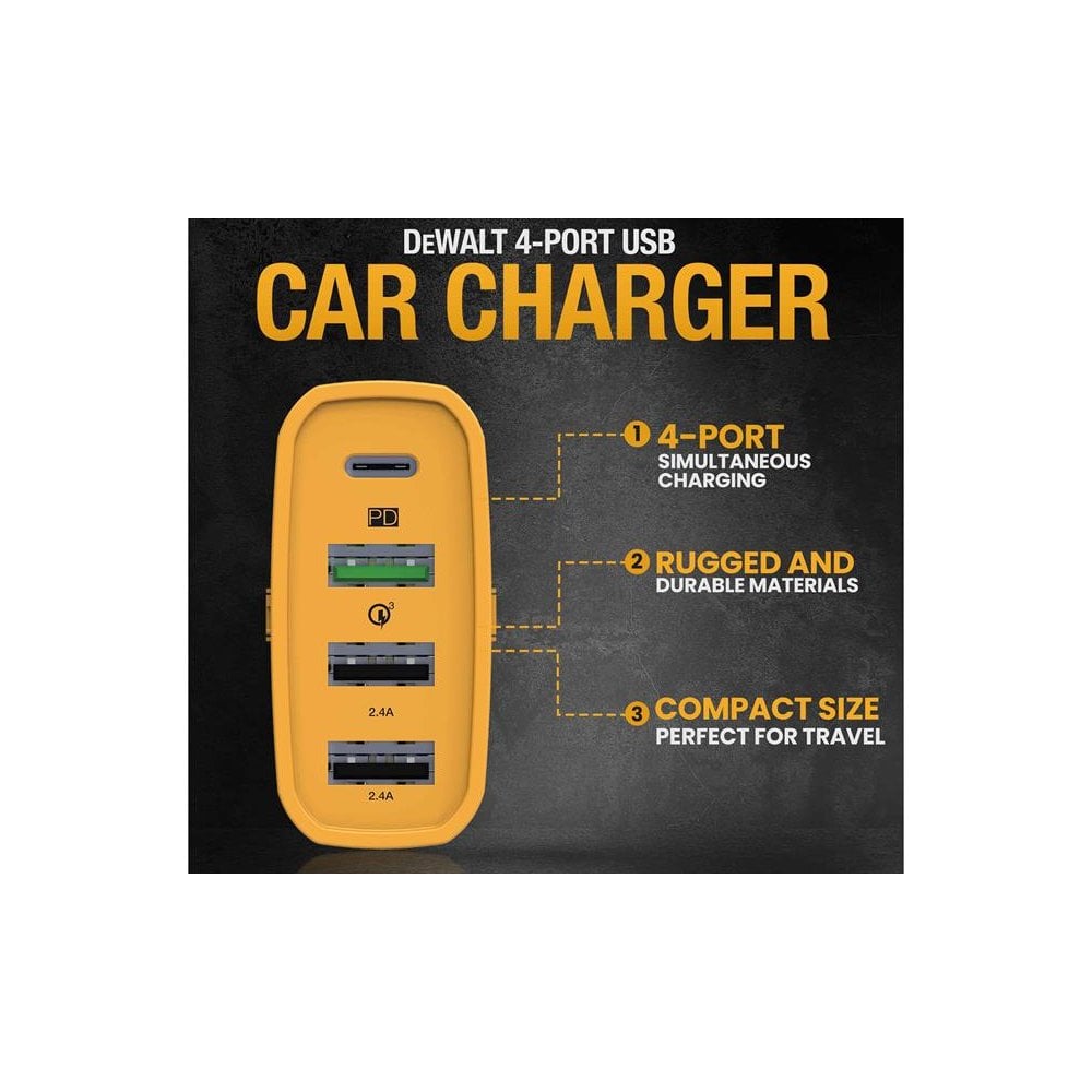 DEWALT Telecoms 4-Port Mobile USB PD Charger 60W