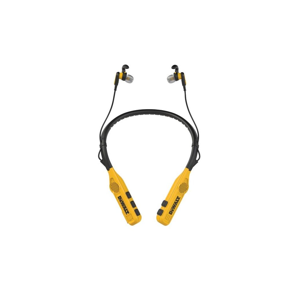 DEWALT Telecoms Jobsite Pro Max Neckband Earphones with Built-in Speakers