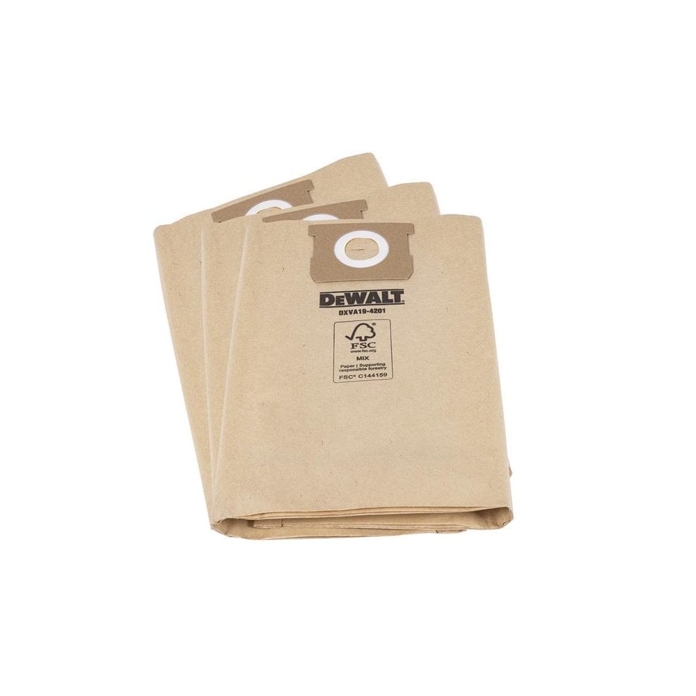 DEWALT Vacuum DXVA19-4201 Dust Bag (Pack 3)