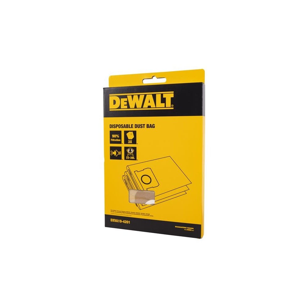 DEWALT Vacuum DXVA19-4201 Dust Bag (Pack 3)