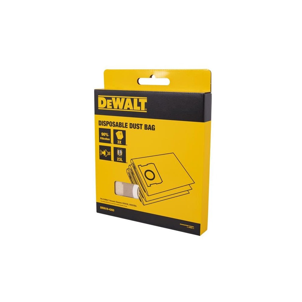 DEWALT Vacuum DXVA19-4203 Dust Bag (3 Pack)