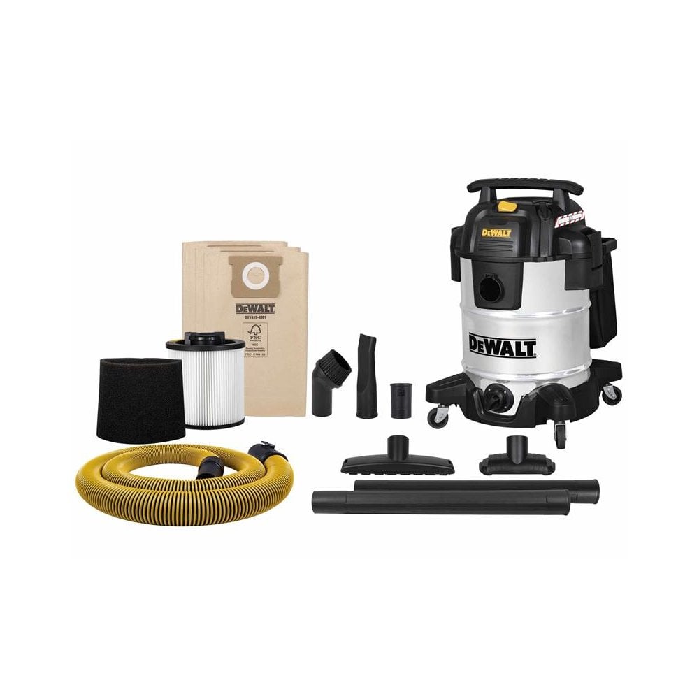 DEWALT Vacuum DXV38SC Stainless Steel Wet & Dry Vacuum 1050W 240V