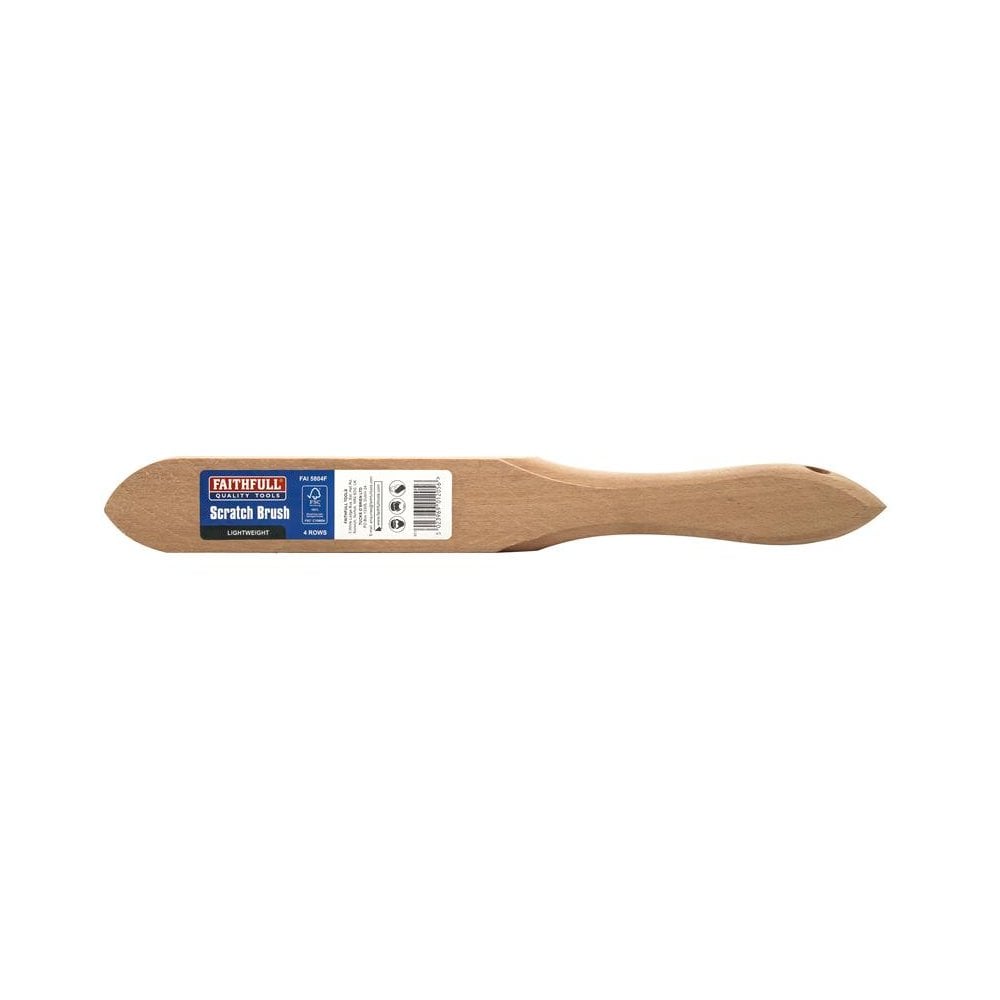 Faithfull Lightweight Scratch Brush, Four Row