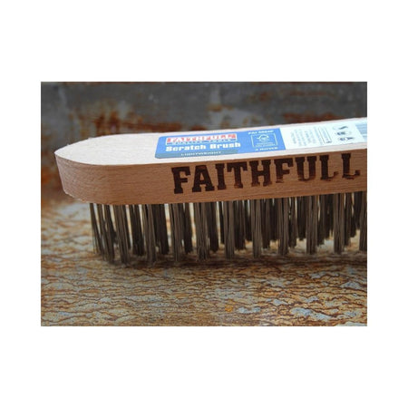 Faithfull Lightweight Scratch Brush, Four Row