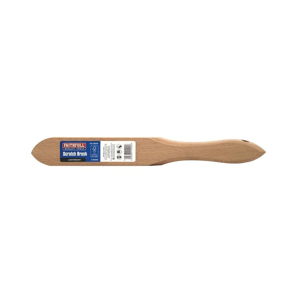 Faithfull Lightweight Scratch Brush, Four Row