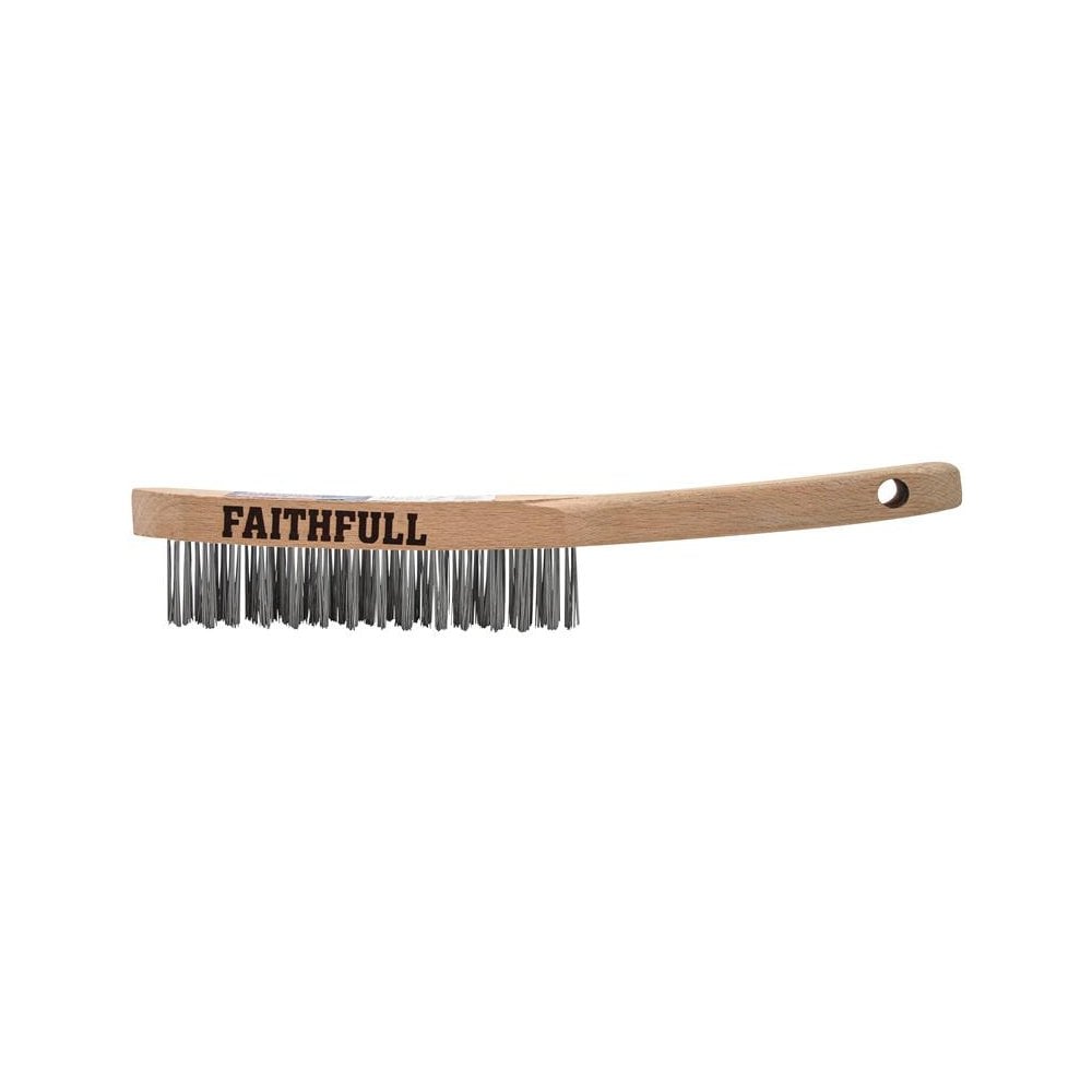 Faithfull Heavy-Duty Scratch Brush, Three Row