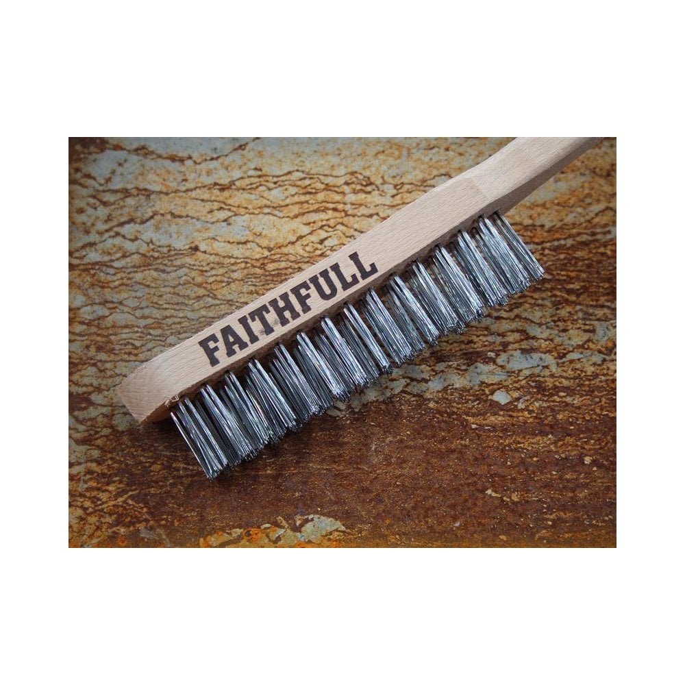 Faithfull Heavy-Duty Scratch Brush, Three Row
