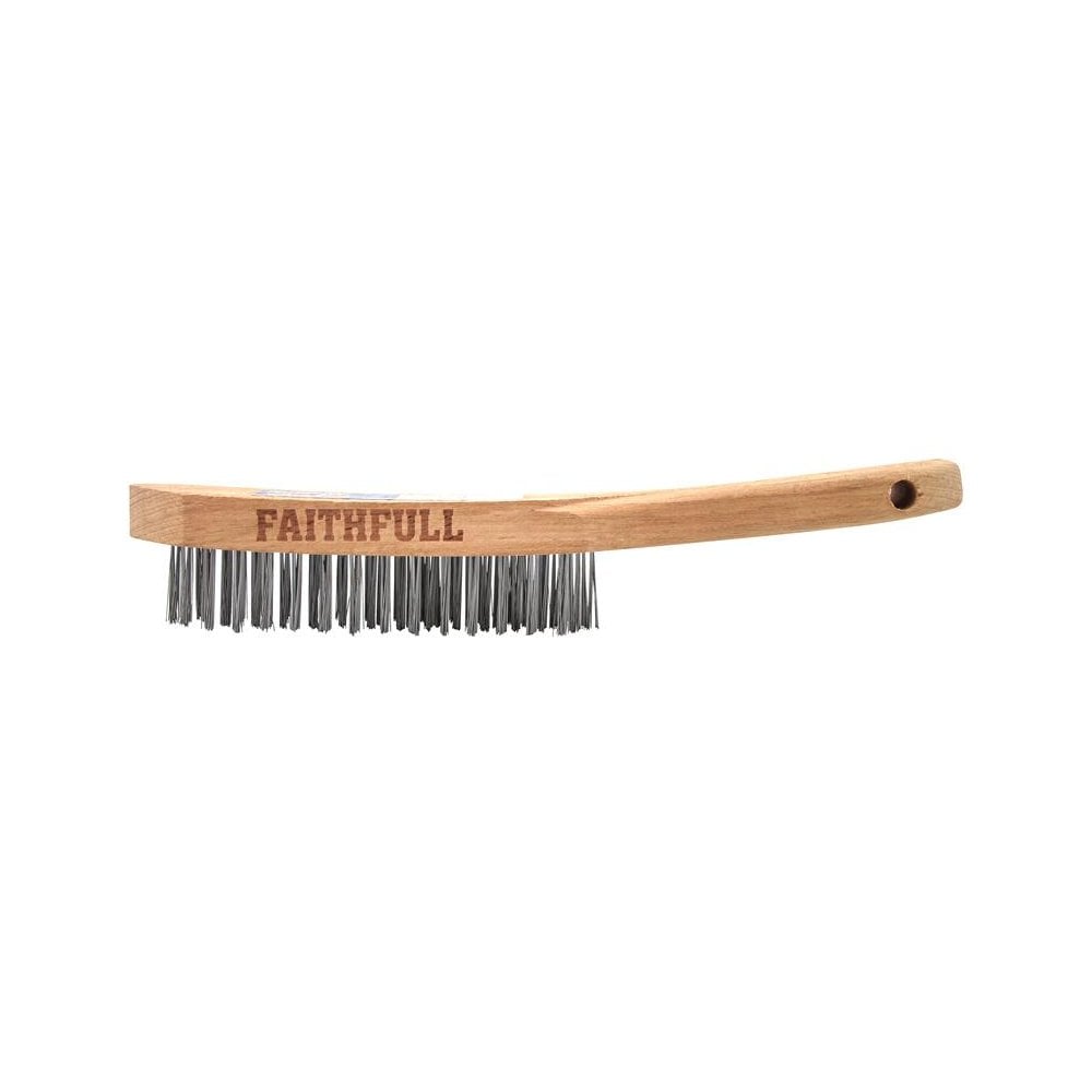 Faithfull Heavy-Duty Scratch Brush, Four Row