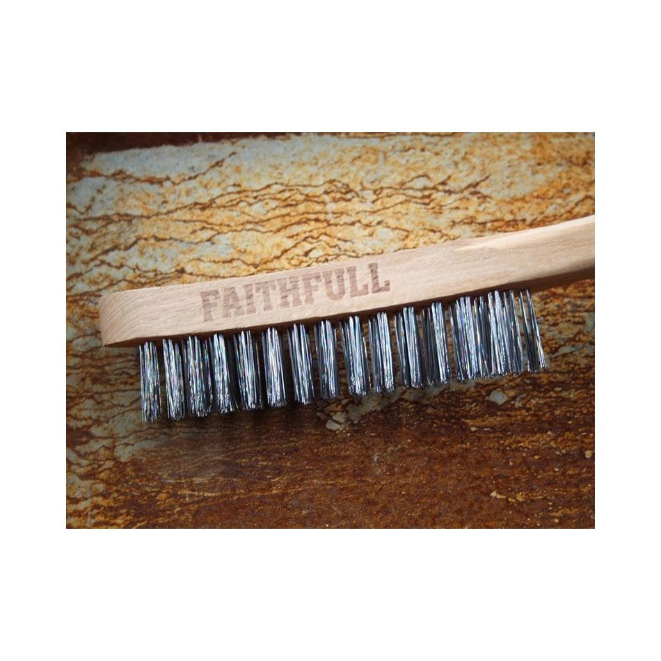 Faithfull Heavy-Duty Scratch Brush, Four Row