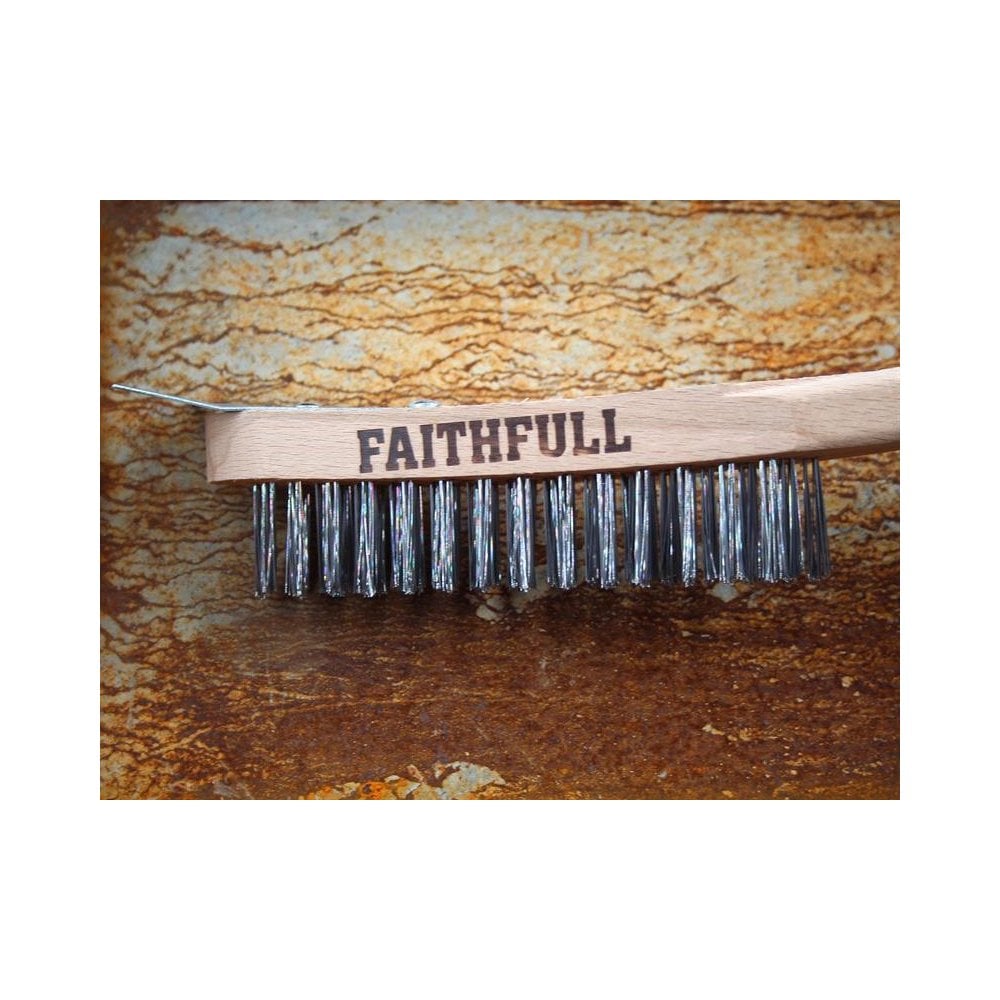 Faithfull Heavy-Duty Scratch Brush with Scraper - 4 Row