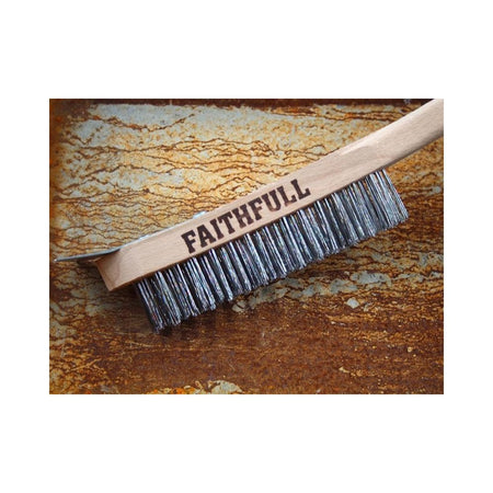 Faithfull Heavy-Duty Scratch Brush with Scraper - 4 Row