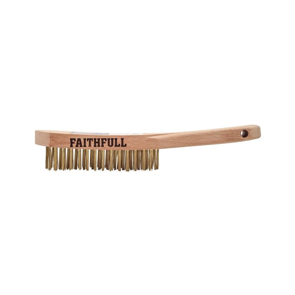 Faithfull Brass Scratch Brush, Four Row