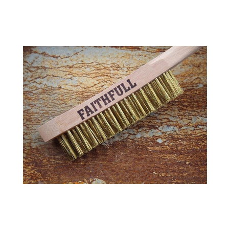 Faithfull Brass Scratch Brush, Four Row