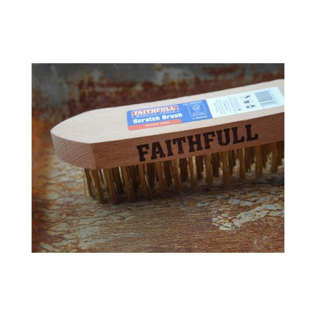 Faithfull Brass Scratch Brush, Four Row