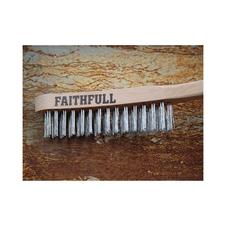 Faithfull Heavy-Duty Stainless Steel Scratch Brush - 3 Row