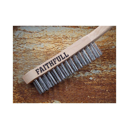 Faithfull Heavy-Duty Stainless Steel Scratch Brush - 3 Row