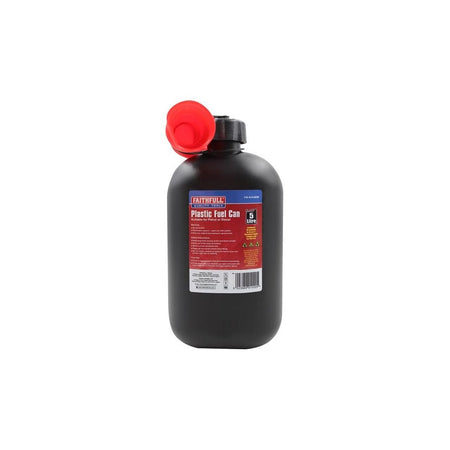 Faithfull Plastic Fuel Can Black 5 litre