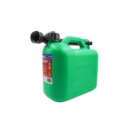 Faithfull Plastic Fuel Can Green 5 litre